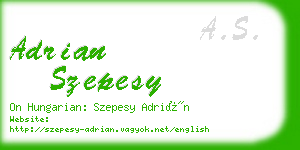 adrian szepesy business card